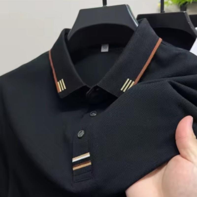 Summer Mercerized Cotton Short sleeved Polo Shirt High end Men's Fashion Business Casual T-shirt Comfortable Breathable Cool Top - image 8